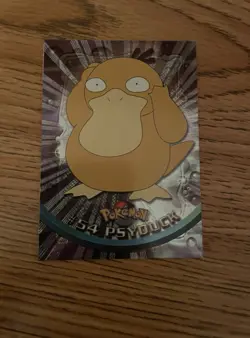 pokemon topps series 1 psyduck chrome #54 NM Condition Vintage Pokemon Card - Image 1