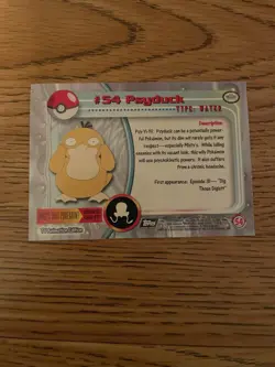 pokemon topps series 1 psyduck chrome #54 NM Condition Vintage Pokemon Card - Image 2