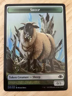 MTG Sheep (012) Goblin (007) FOIL Token Dominaria Remastered NM/M - Image 1