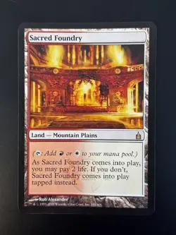 MTG Sacred Foundry, Ravnica: City of Guilds, NM, Magic the Gathering 2005 - Image 1