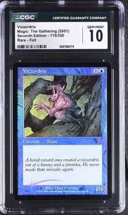 VIZZERDRIX 7th Edition Foil Rare CGC 10 MTG [Nostalgium] - Image 1