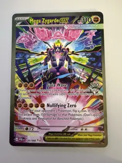 Pokemon Mega Zygarde EX Card POR 120/088 NM - Image 1