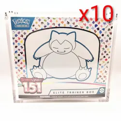 Pokemon Elite Trainer Box Premium Magnetic Acrylic Display Case X10 - Image 1