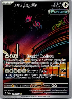 Iron Jugulis 216/182 Illustration Rare Paradox Rift Pokemon NM - Image 1