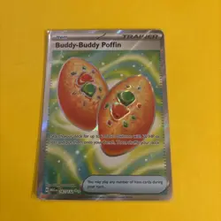 Buddy-Buddy Poffin 167/132 Ultra Rare Mega Evolution Pokemon Full Art Near Mint - Image 1