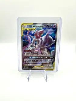 Pokemon Mewtwo and Mew GX SM191 Sun And Moon HP (See Pictures For Condition) - Image 1