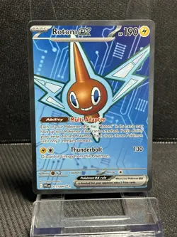 Pokemon TCG Holo Ultra Rare Full Art Rotom Ex 111/094 Phantasmal Flames - Image 1
