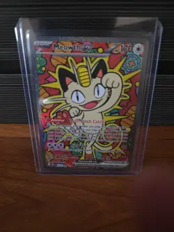 Pokemon TCG Meowth EX 121/88 SIR Special Illustration Rare Perfect Order - Image 1