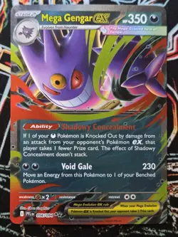 Pokemon TCG Mega Gengar EX 056/094 Double Rare - Phantasmal Flames - NM/M - Image 1