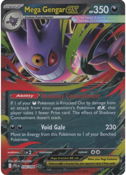 Mega Gengar ex 056/094 Me02: Phantasmal Flames Holo - Pokemon TCG - NM - Image 1
