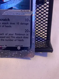 Pokemon TCG Sneasel ex EX Ruby and Sapphire 103/109 Holo Ultra Rare - Image 4