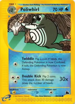 Poliwhirl 88/144 Common Skyridge Pokemon Near Mint - Image 1