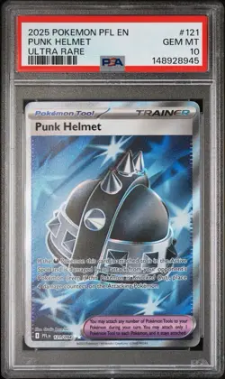 Pokemon TCG Punk Helmet 121/094 Ultra Rare Phantasmal Flames PSA 10 Gem Mint - Image 2