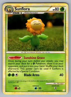 Sunflora 31/123 Rare HeartGold & SoulSilver Pokemon MP - Image 1