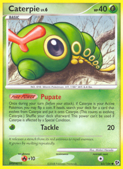 Caterpie 63/106 Common Great Encounters Pokemon NM - Image 4