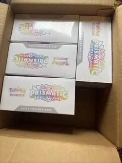 Lot of 4 Pokemon Prismatic Evolutions Elite Trainer Box ETB Sealed - Image 1