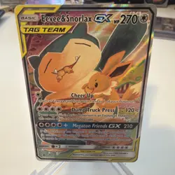 Pokemon TCG Eevee & Snorlax GX SM169 Alternate Full Art Tag Team Tins NM/MINT - Image 1