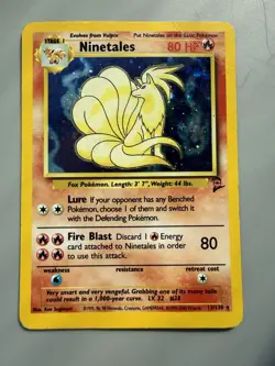 MP 2000 Pokemon Base Set 2 Ninetales Holo Rare #13/130 - Image 1