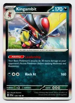 Kingambit 134/198 Pokemon TCG SV: Base Set Holo NM - Image 1