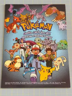 1999 Topps Pokemon Series 1 TV Animation Silver Foil Checklist Black Logo - Image 1