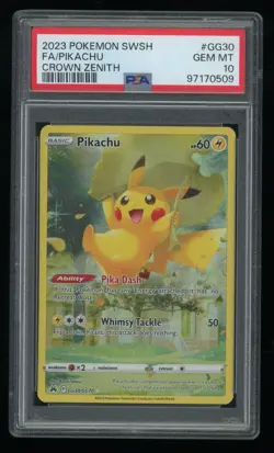 2023 Pokemon Sword and Shield Crown Zenith Fa / Pikachu #GG30 PSA 10 Gem Mint - Image 1