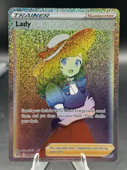 Pokemon TCG Lady 208/196 Lost Origin Secret Rare - Image 1
