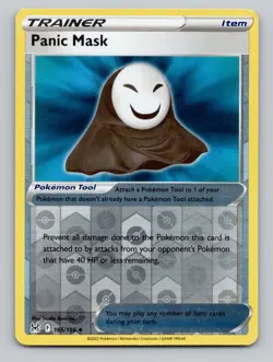 Reverse Holo Panic Mask 165/196 Uncommon Lost Origin Pokemon - Image 1