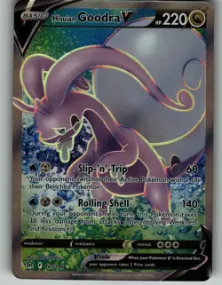 Hisuian Goodra V 187/196 Rare Ultra Lost Origin Pokemon Holo Near Mint - Image 1