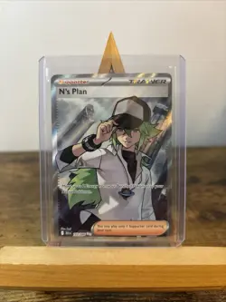 N’s Plan Full Art Trainer Pokemon Black Bolt #163/86 NM Pack Fresh - Image 1