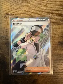 N’s Plan Full Art Trainer Pokemon Black Bolt #163/86 NM Pack Fresh - Image 2