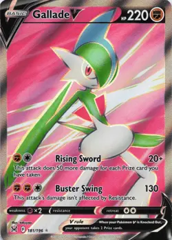 Gallade V (Full Art) #181/196 - Lost Origin Holo -Pokemon TCG - NM - Image 1