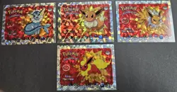 EEVEE X VAPOREON X FLAREON X JOLTEON LOT - WHOS THAT POKEMON VINTAGE 1997 HOLO - Image 1