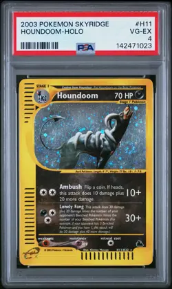 2003 POKEMON SKYRIDGE #H11 HOUNDOOM-HOLO PSA 4 - Image 1