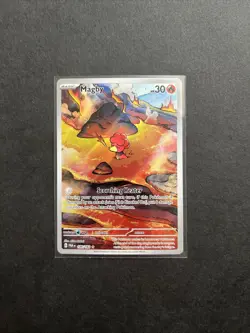 Pokemon TCG Magby 186/182 Paradox Rift Illustration Rare NM - Image 1