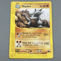 Pokemon Rhydon SWIRL H27/H32 Holo Rare Skyridge HP - Image 1