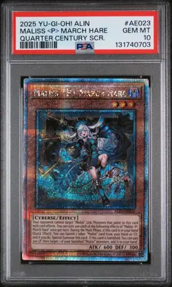 YuGiOh Maliss P March Hare Asian English Quarter Century Secret PSA 10 - Image 1