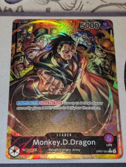 Monkey D. Dragon OP07-001 L Alt Art Parallel Leader One Piece TCG NM Gear 5 - Image 1