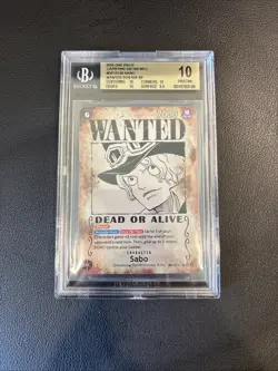 2025 One Piece Carrying On His Will OP13-120 Sabo WANTED POSTER BGS 10 PRISTINE - Image 1