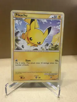 Pokemon Pikachu 61/90 Undaunted Regular Common Basic 50 HP English Card 2010 - Image 1