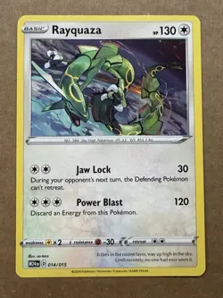 Pokemon TCG Rayquaza Non-Holo Promo Card 014/015 MCDonald’s 2024 - Image 1