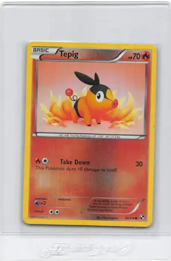 TEPIG 16/114 - common - BLACK AND WHITE - REVERSE HOLO - POKEMON CARD - MP/HP - Image 1
