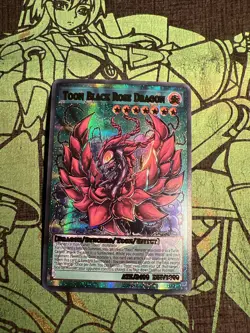 Toon Black Rose Dragon Cards ACG Waifu Card Holo Anime Yugioh PRISMATIC - Image 1