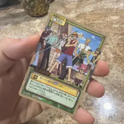 One Piece Bandai 2002 card Game Luffy PROMO ES-W12 GOLD FOIL STAMP RARE - Image 1