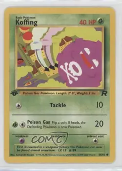 Koffing 1st Ed. Pokemon Team Rocket #58 2000 - Image 1