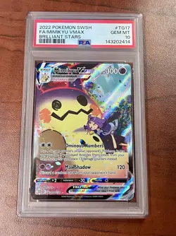 2022 Pokemon Brilliant Stars Mimikyu VMax #TG17/TG30 PSA 10 - Image 1