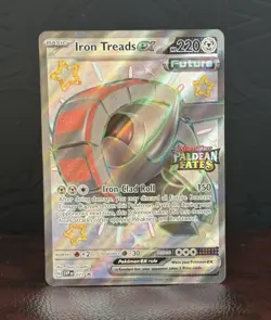 Iron Treads ex SVP 073 Pokemon TCG SV Paldean Fates Stamped Full Holo Promo MINT - Image 1