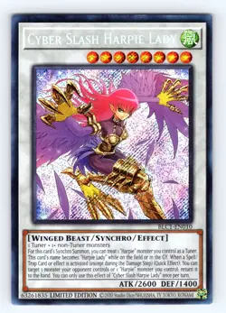 Yugioh Cyber Slash Harpie Lady BLC1-EN010 Secret Rare - NM 💎 - Image 1