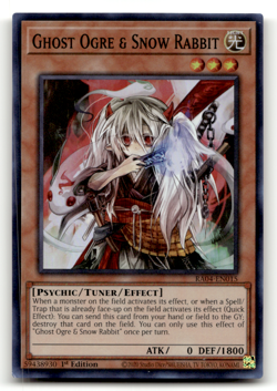 Ghost Ogre & Snow Rabbit RA04-EN015 1st Edition Super Rare Quarter Century Stamp - Image 1