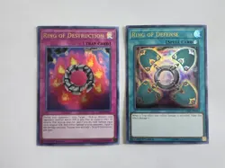 Ring of Destruction, Ring of Defense. LCKC. Light Play. Ultra Rare. 1st Edition. - Image 1