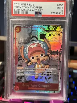 PSA 9 2024 ONE PIECE TONY TONY CHOPPER #006 EB01 MANGA ALT ART English - Image 1